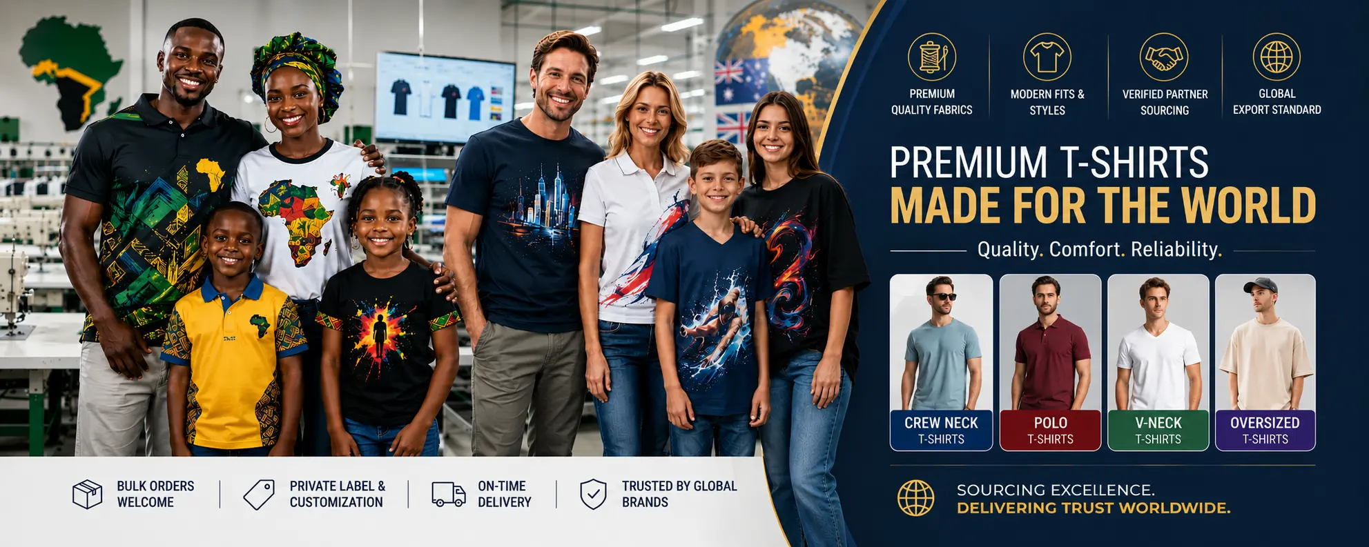 Premium T-shirts for OEM and private label buyers worldwide