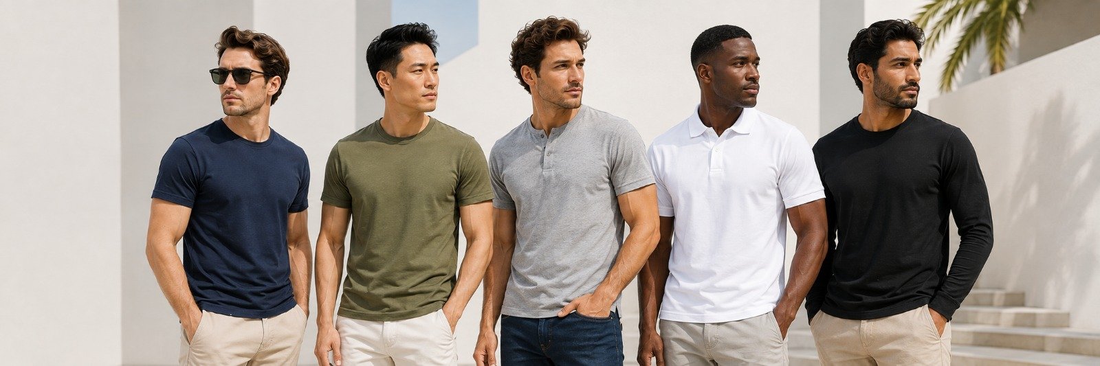 Garment factory quality inspection of folded t-shirts