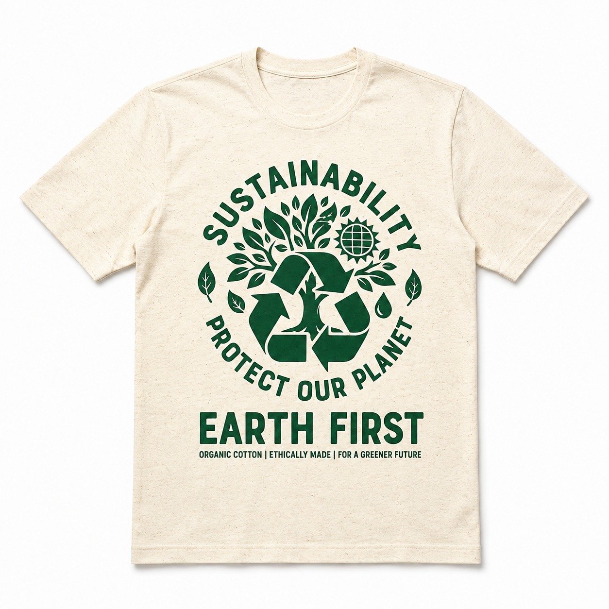 Custom printed t-shirt design 4, front view