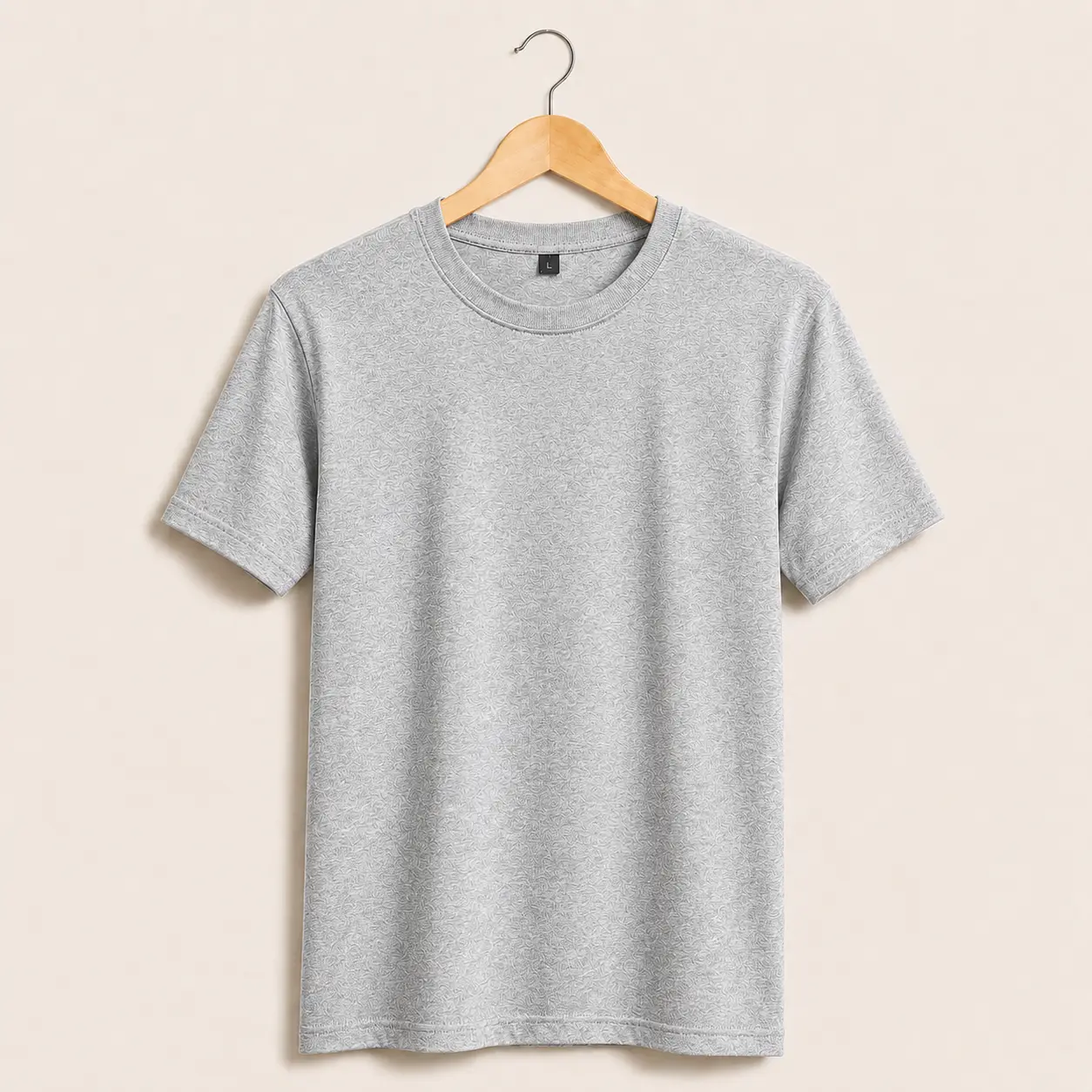 Grey round neck T-shirt