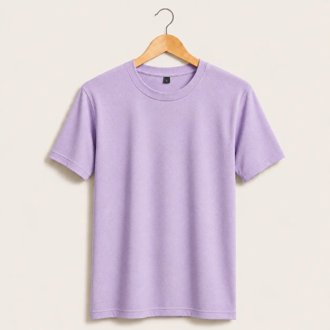 Lavender round neck T-shirt