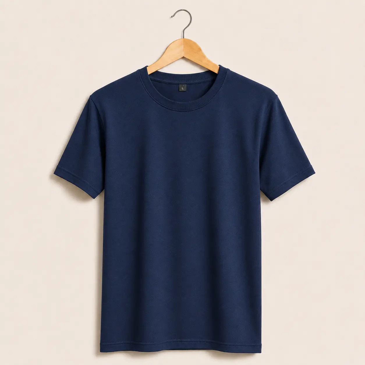 Navy blue round neck T-shirt