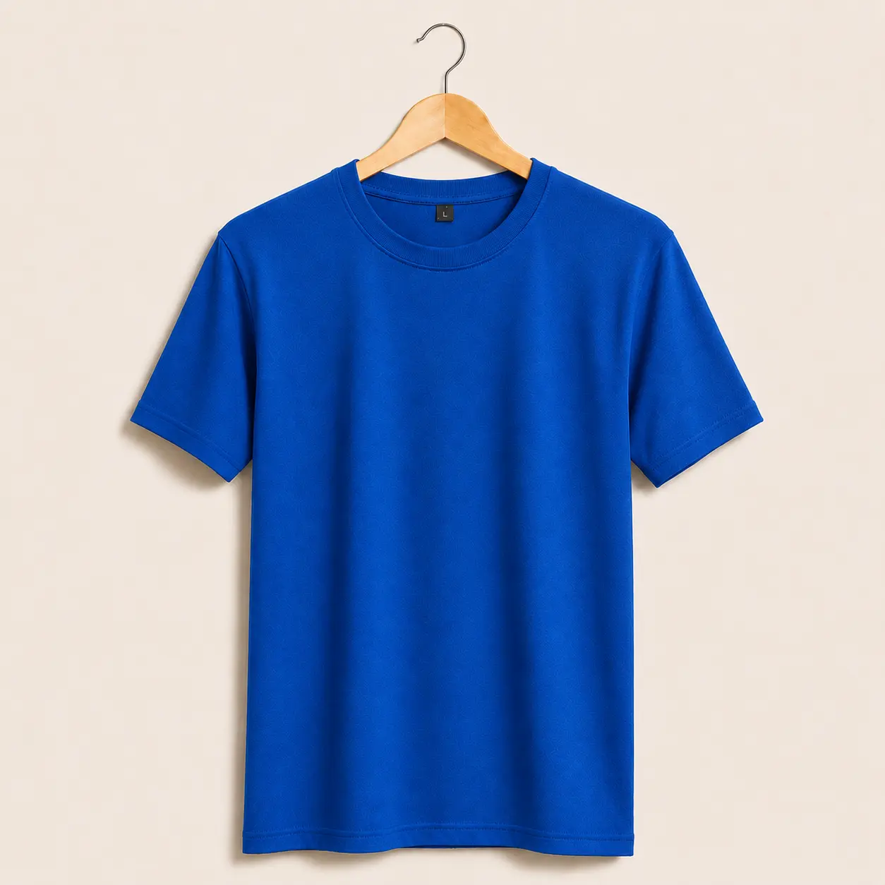 Royal blue round neck T-shirt